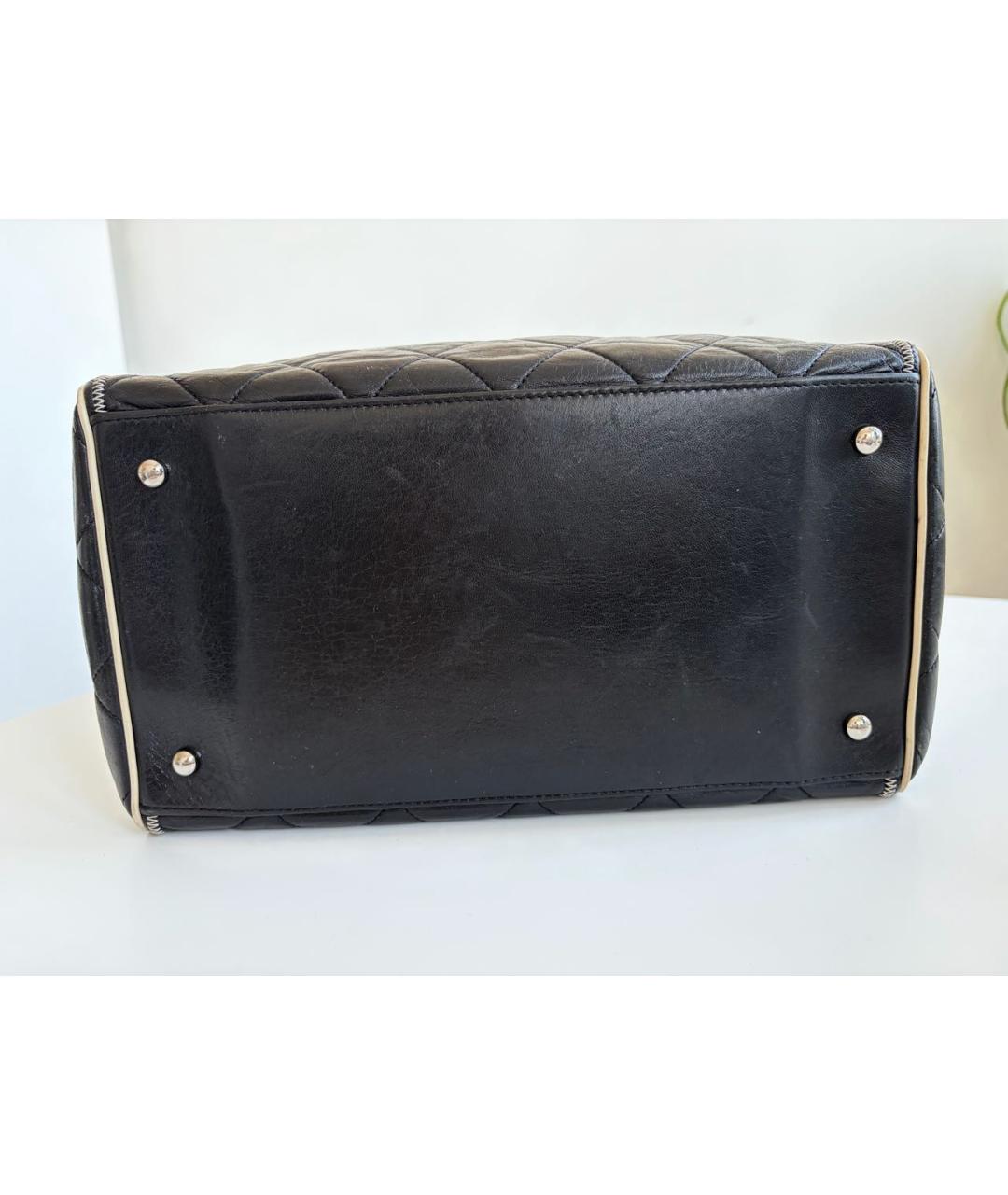 CHANEL Черная кожаная сумка через плечо, фото 7