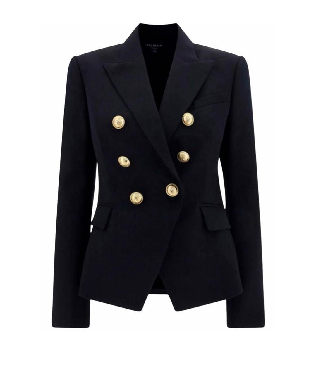 BALMAIN Черный шерстяной жакет/пиджак, фото 1