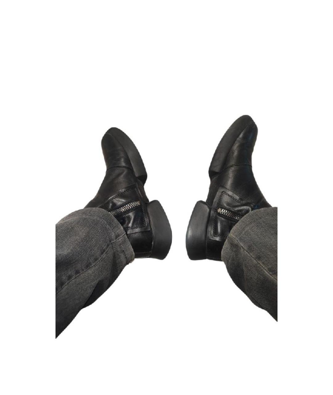 DIESEL Черные кожаные высокие ботинки, фото 3