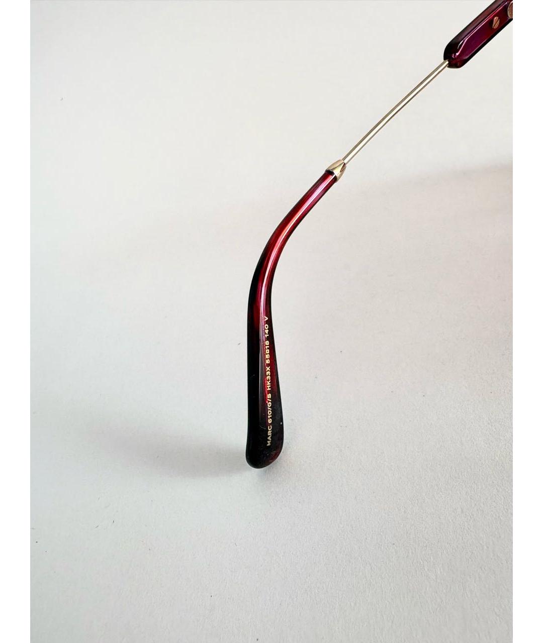 MARC JACOBS Бордовые пластиковые солнцезащитные очки, фото 6