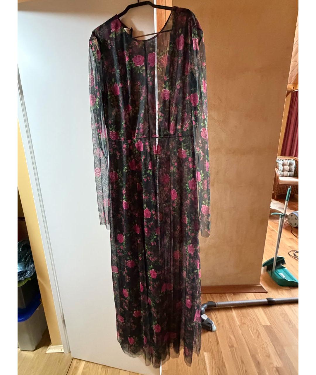 PHILOSOPHY DI LORENZO SERAFINI Черное полиэстеровое вечернее платье, фото 5