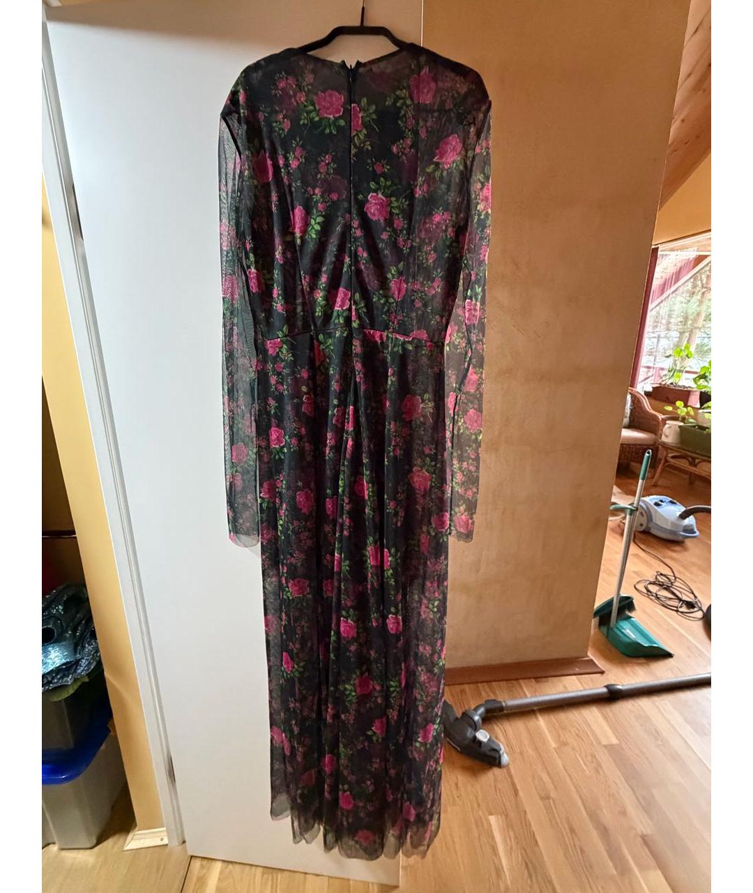 PHILOSOPHY DI LORENZO SERAFINI Черное полиэстеровое вечернее платье, фото 2