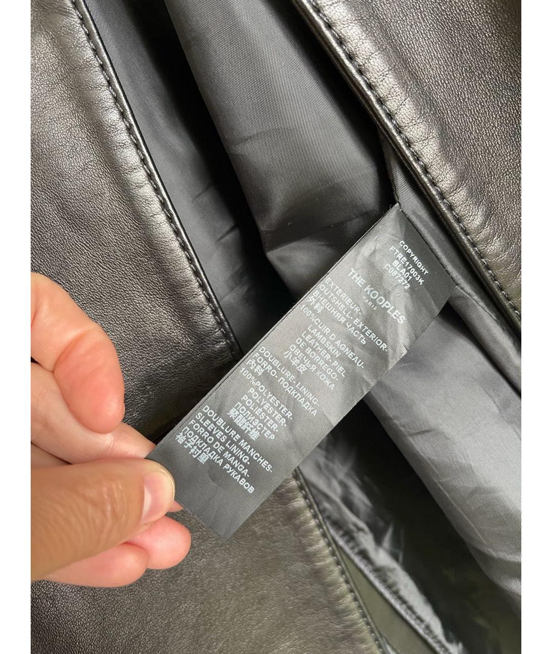 THE KOOPLES Черный кожаный тренч/плащ, фото 4