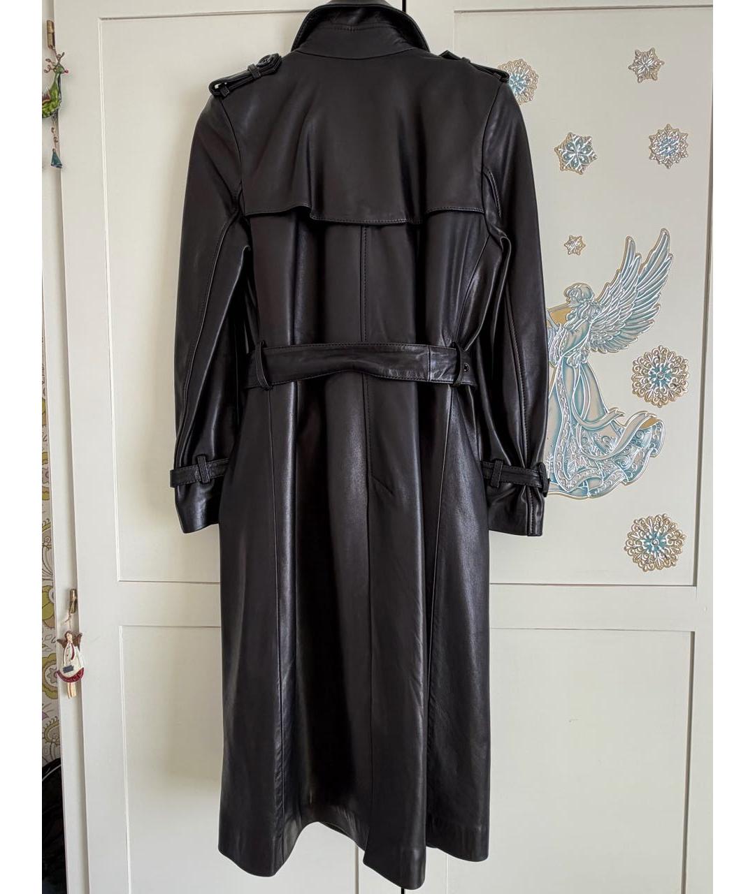 THE KOOPLES Черный кожаный тренч/плащ, фото 2