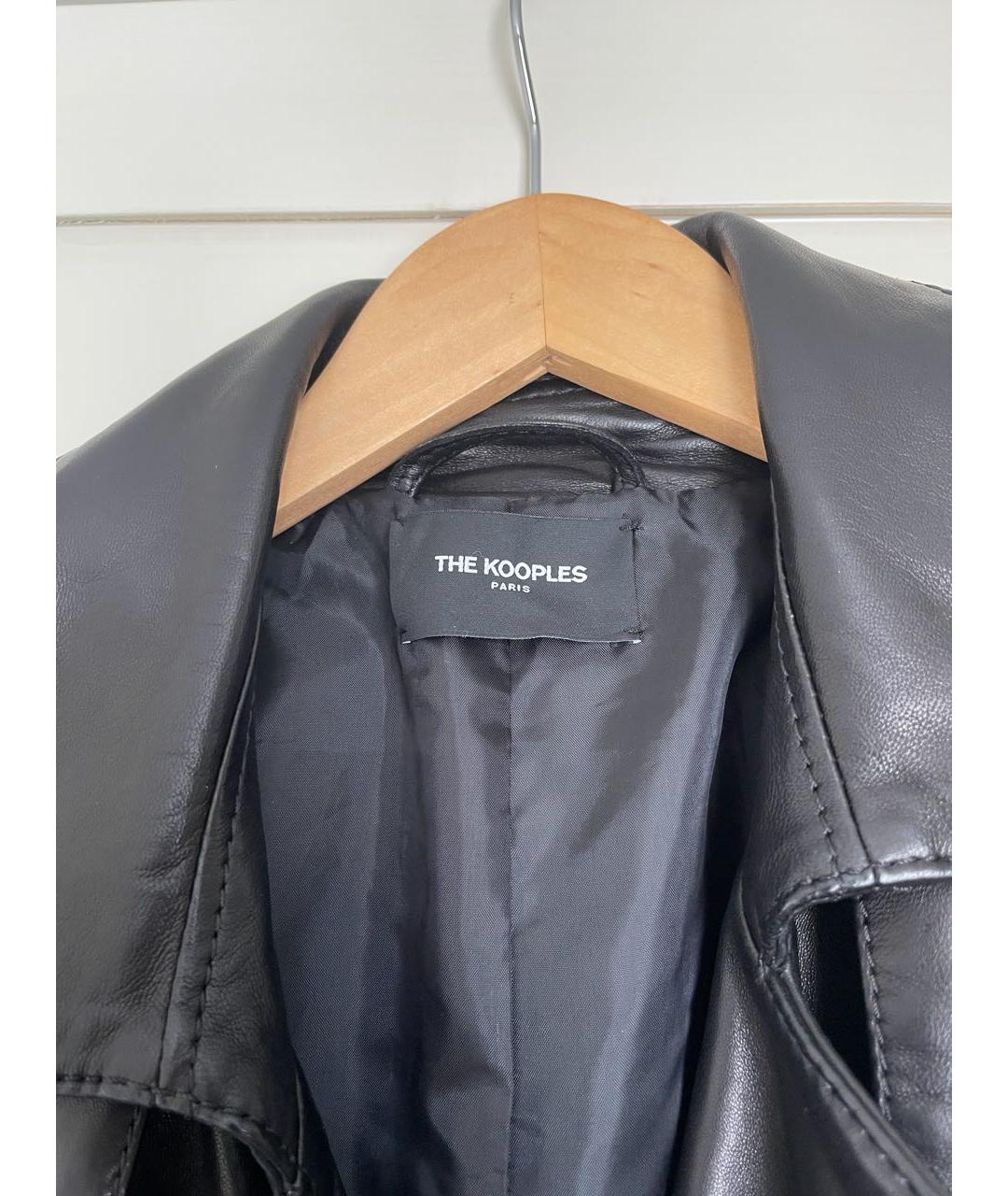 THE KOOPLES Черный кожаный тренч/плащ, фото 3