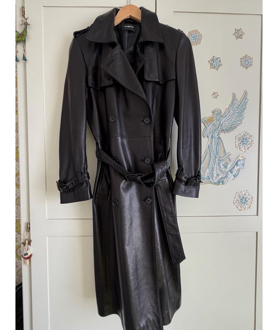 THE KOOPLES Черный кожаный тренч/плащ, фото 5