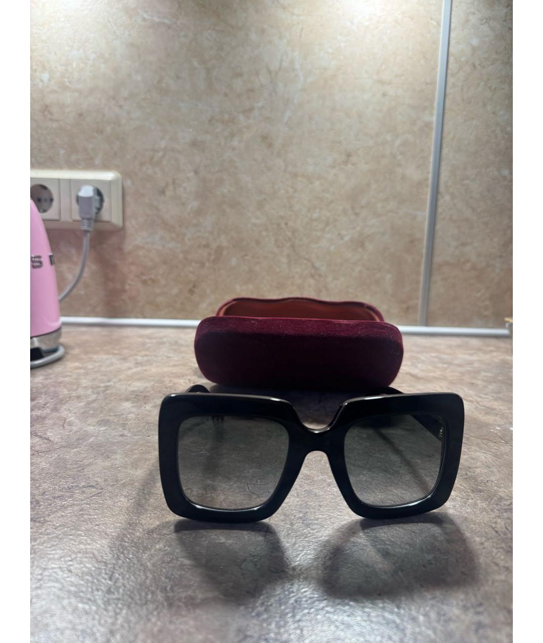 GUCCI Черные пластиковые солнцезащитные очки, фото 6