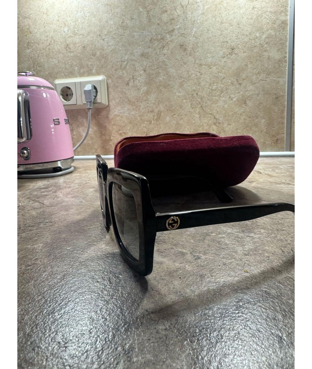 GUCCI Черные пластиковые солнцезащитные очки, фото 5