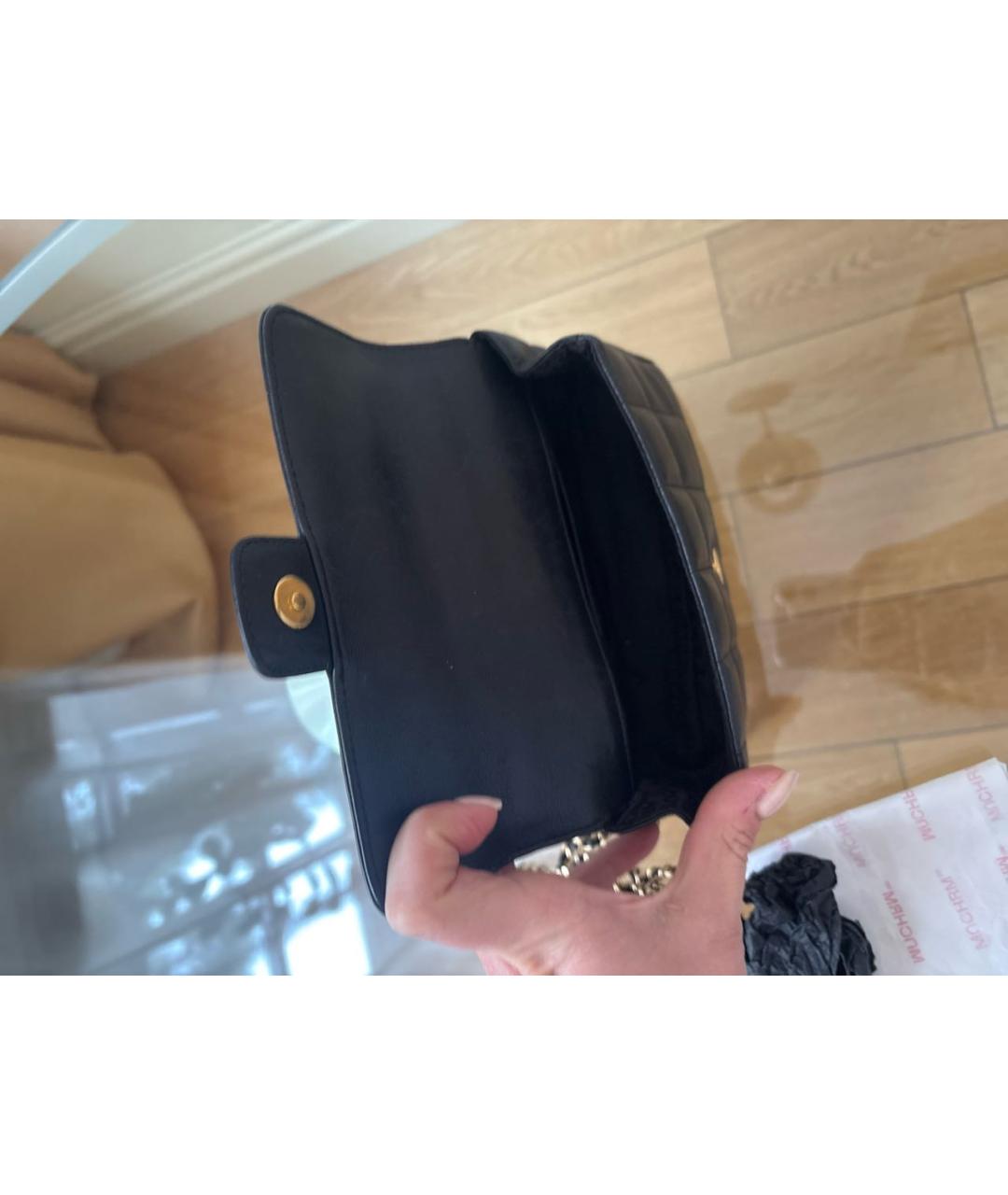 CHANEL Черная кожаная сумка через плечо, фото 4