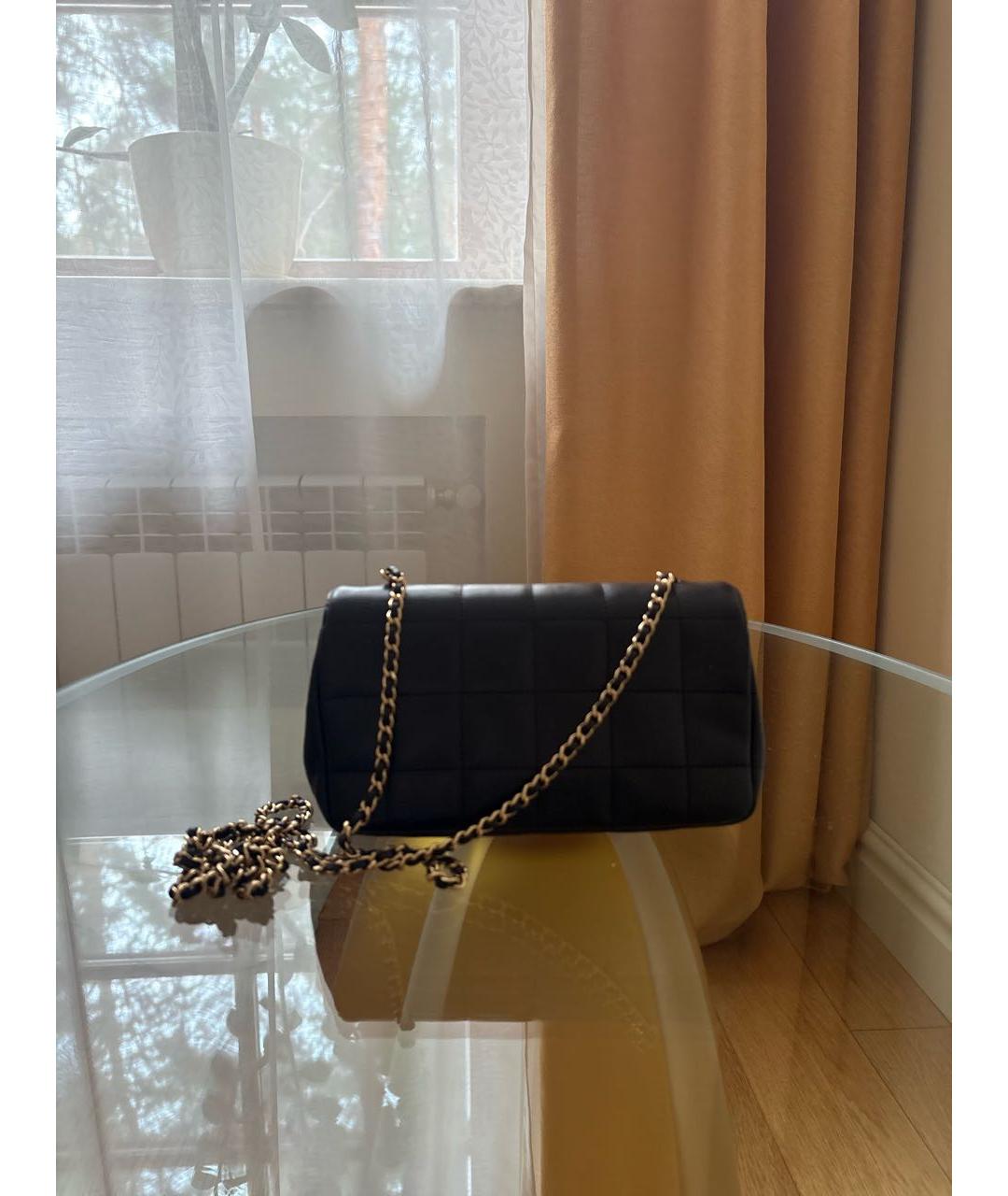 CHANEL Черная кожаная сумка через плечо, фото 3