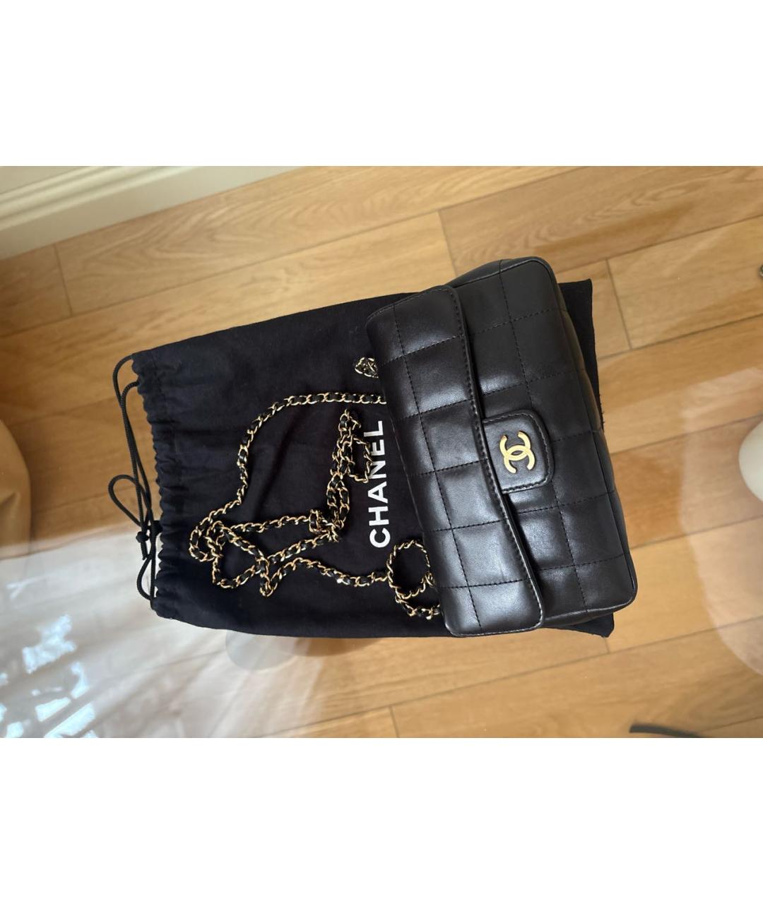 CHANEL Черная кожаная сумка через плечо, фото 5