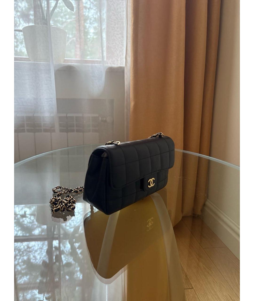 CHANEL Черная кожаная сумка через плечо, фото 2
