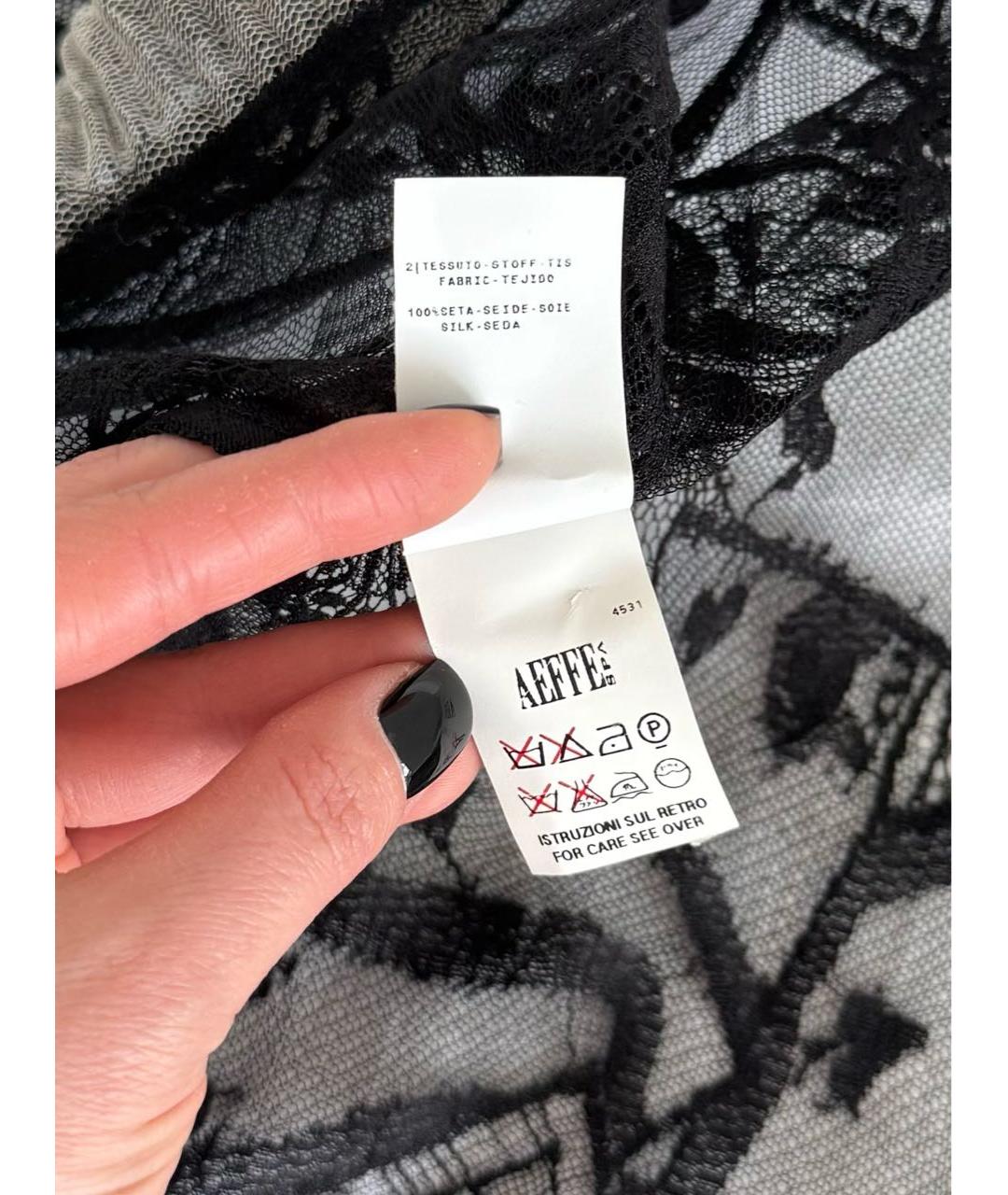 JEAN PAUL GAULTIER Черная шелковая блузы, фото 6