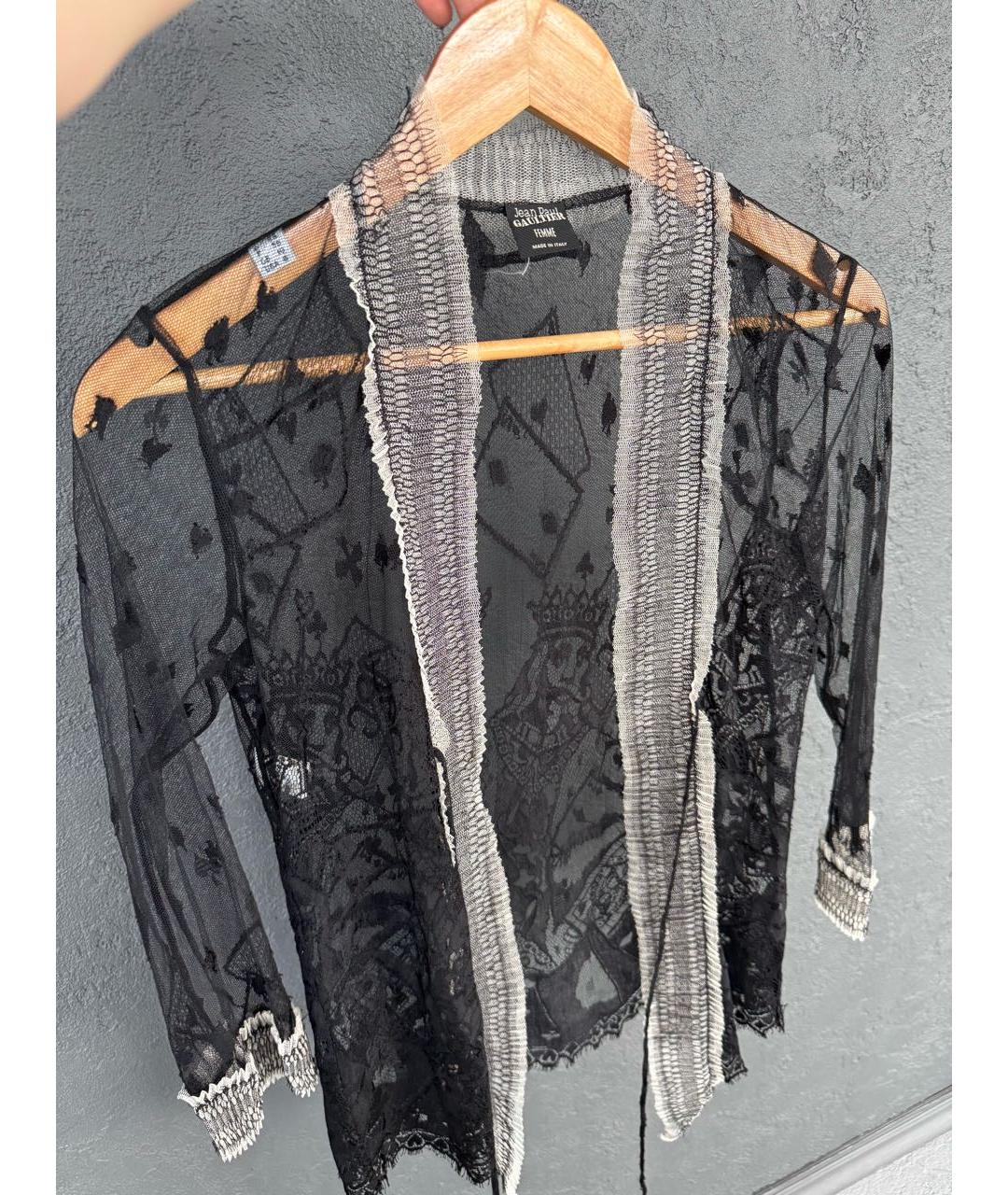 JEAN PAUL GAULTIER Черная шелковая блузы, фото 7