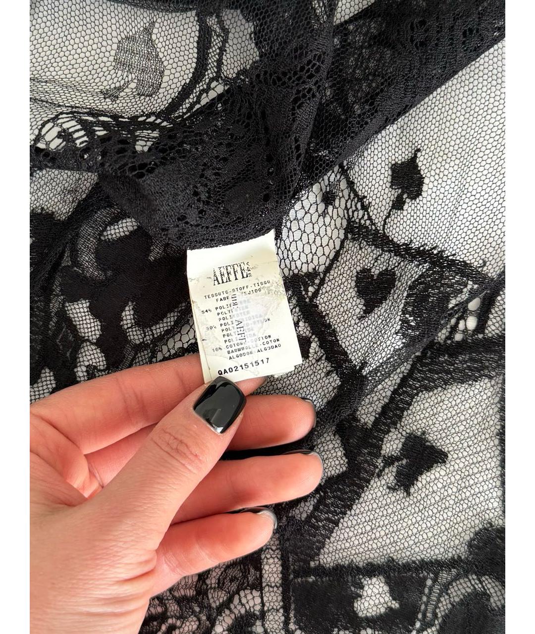 JEAN PAUL GAULTIER Черная шелковая блузы, фото 5