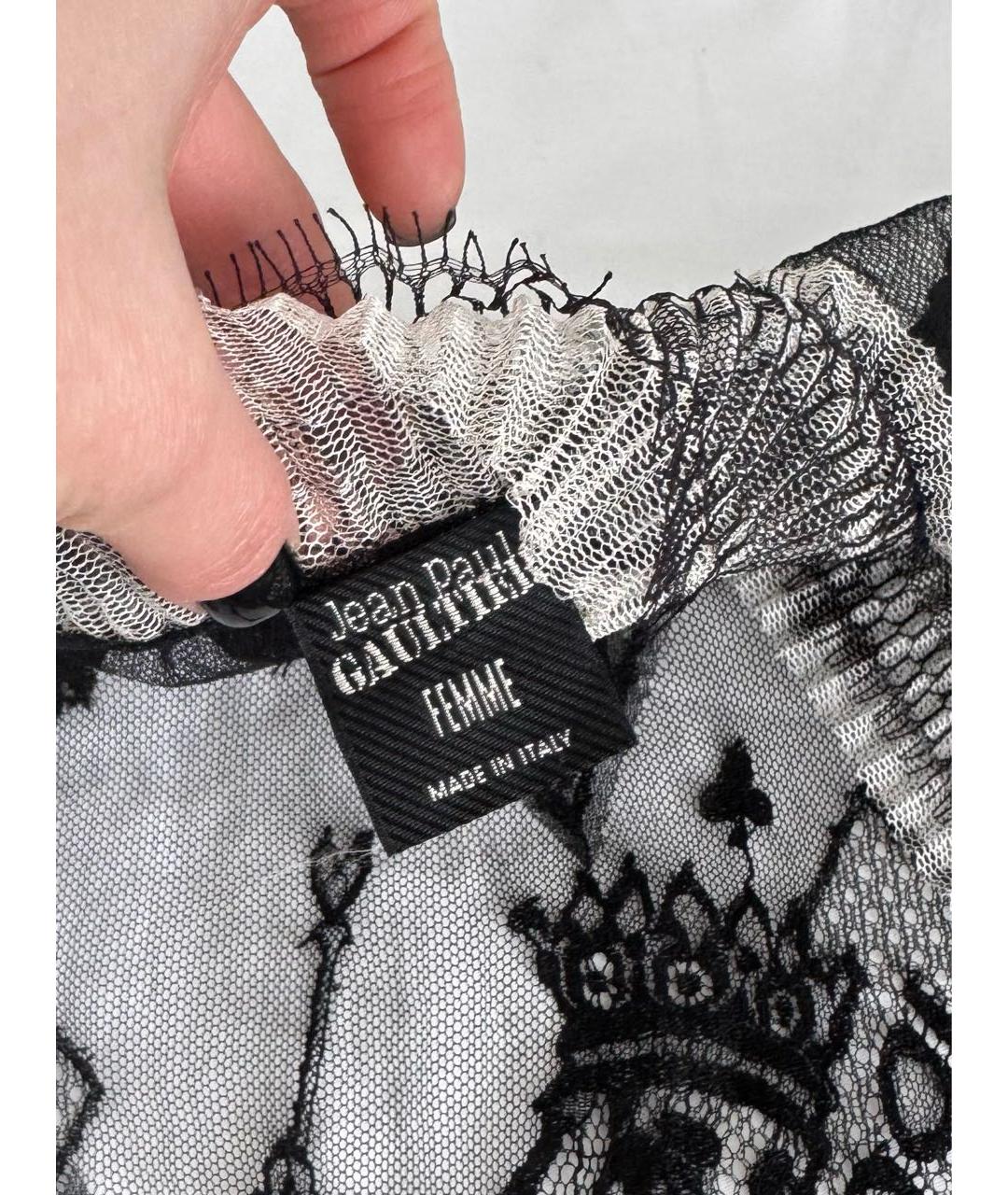 JEAN PAUL GAULTIER Черная шелковая блузы, фото 4