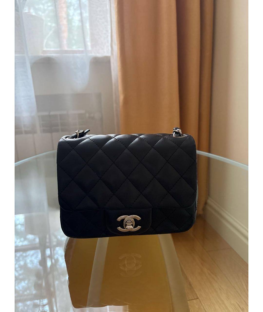 CHANEL Черная кожаная сумка через плечо, фото 6