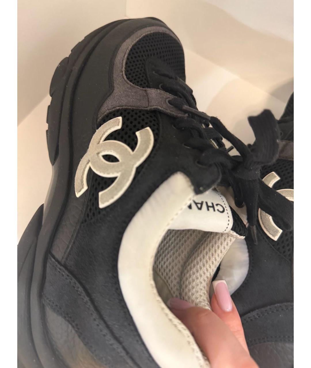 CHANEL Черные кроссовки, фото 6