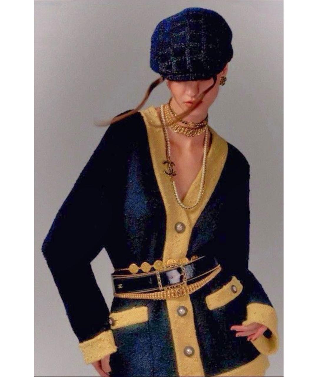 CHANEL Темно-синий кашемировый жакет/пиджак, фото 6