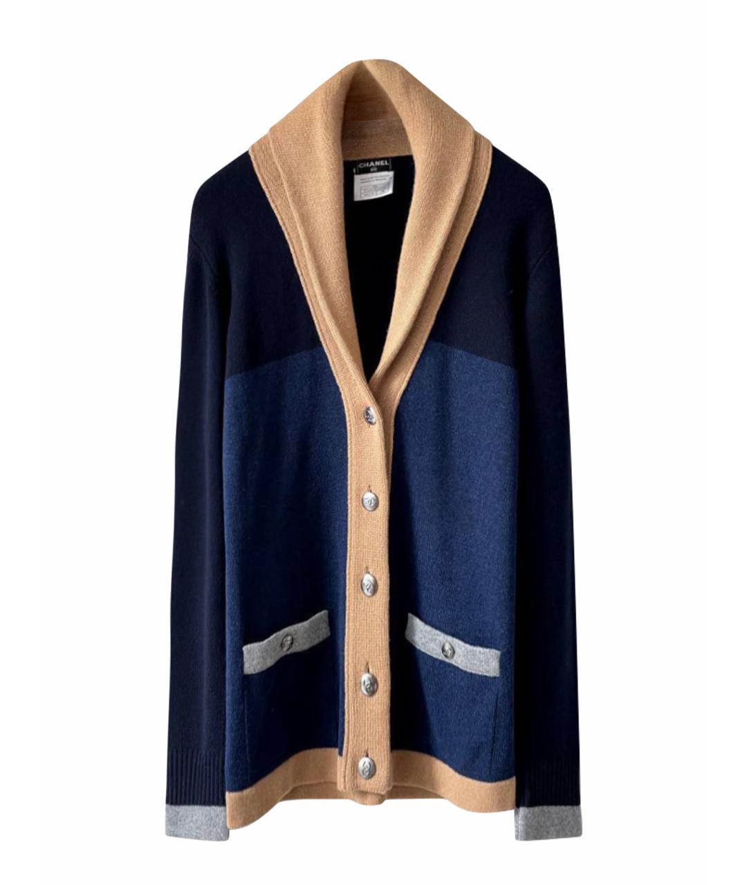 CHANEL Темно-синий кашемировый жакет/пиджак, фото 1