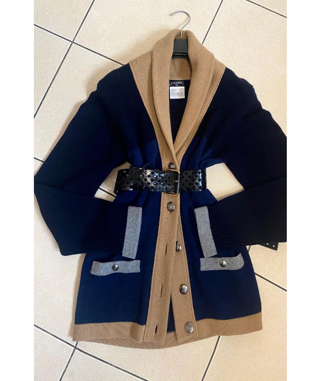CHANEL Темно-синий кашемировый жакет/пиджак, фото 3