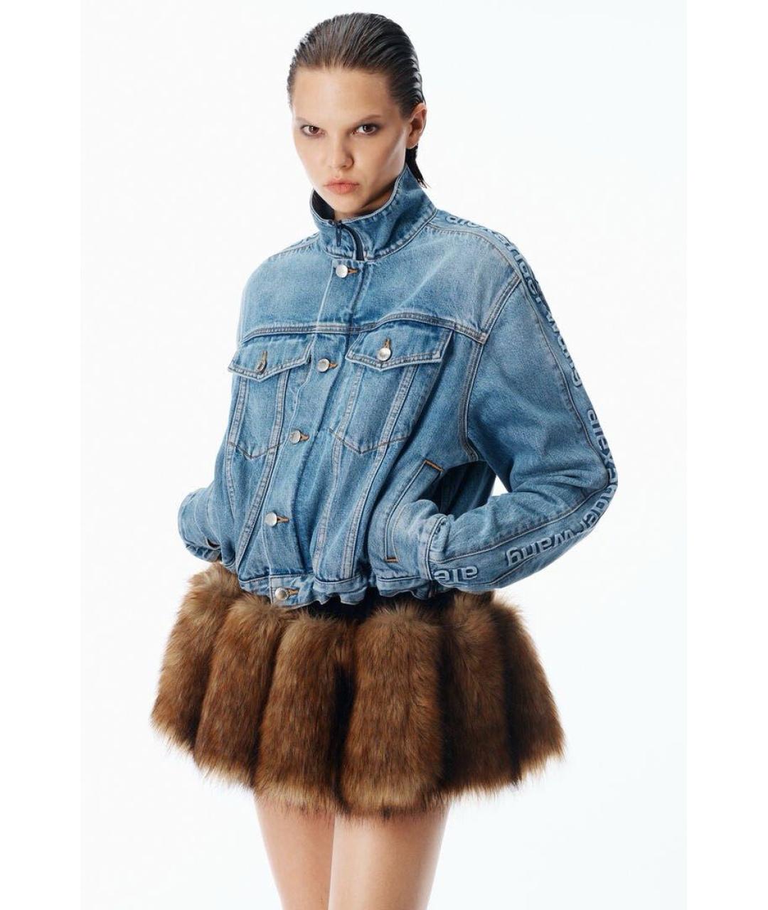 ALEXANDER WANG Синяя хлопковая куртка, фото 2