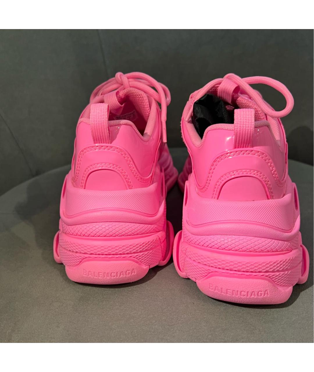 BALENCIAGA Розовые кожаные кроссовки, фото 7
