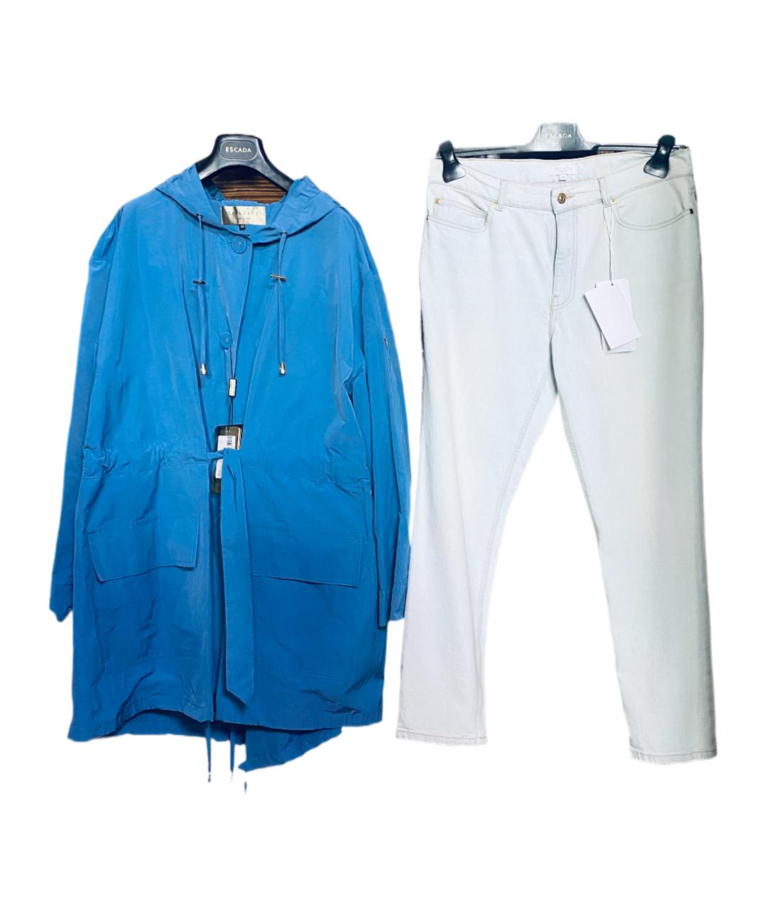 ESCADA Голубая хлопко-эластановая парка, фото 7