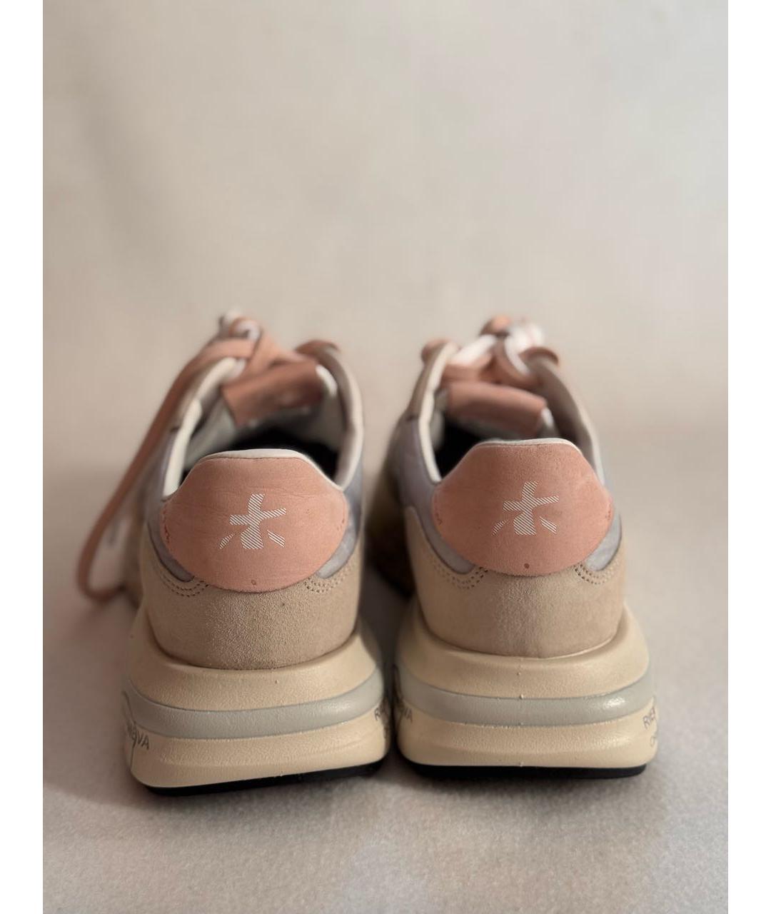 PREMIATA Бежевые текстильные кроссовки, фото 3