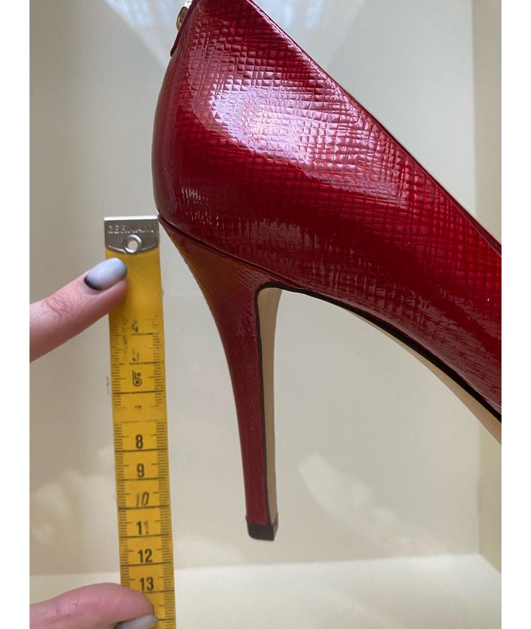MICHAEL MICHAEL KORS Бордовые туфли из лакированной кожи, фото 8
