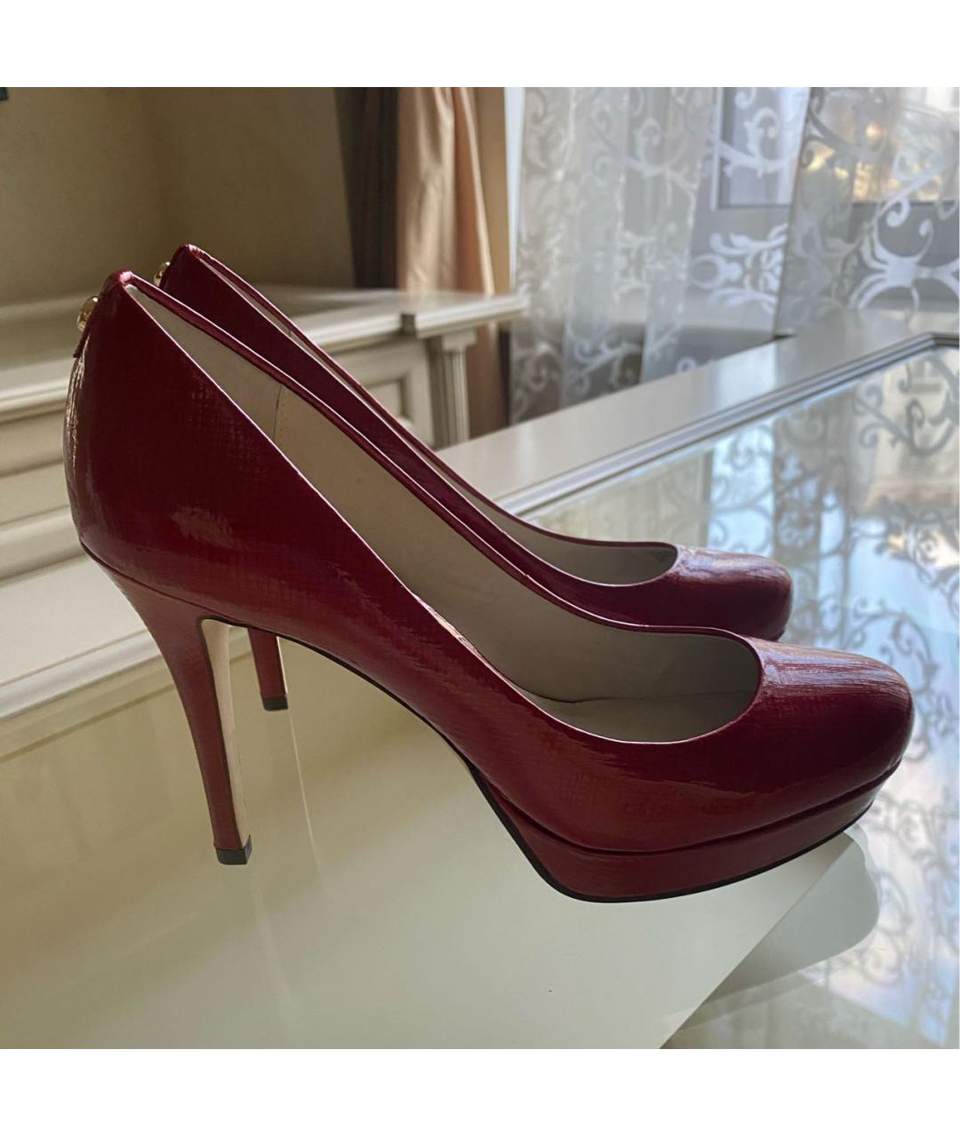 MICHAEL MICHAEL KORS Бордовые туфли из лакированной кожи, фото 9