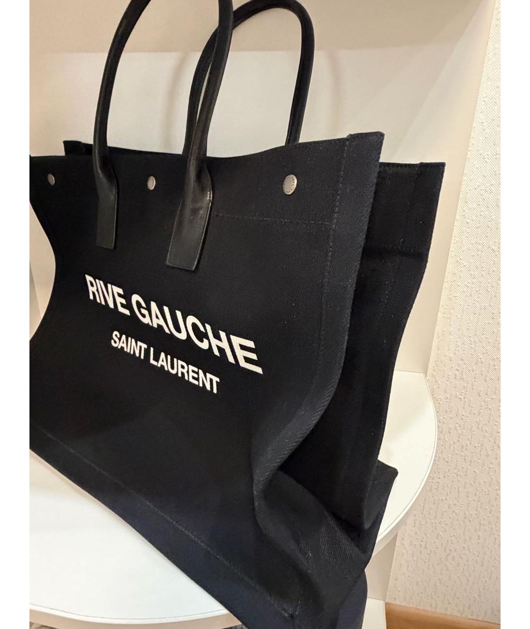 SAINT LAURENT Черная хлопковая дорожная/спортивная сумка, фото 2