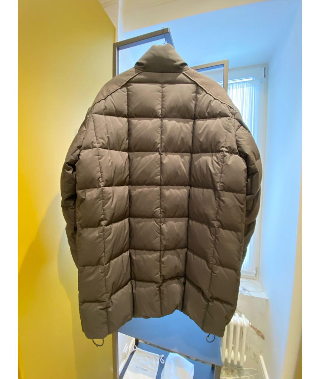 LORO PIANA Антрацитовый полиэстеровый пуховик, фото 2