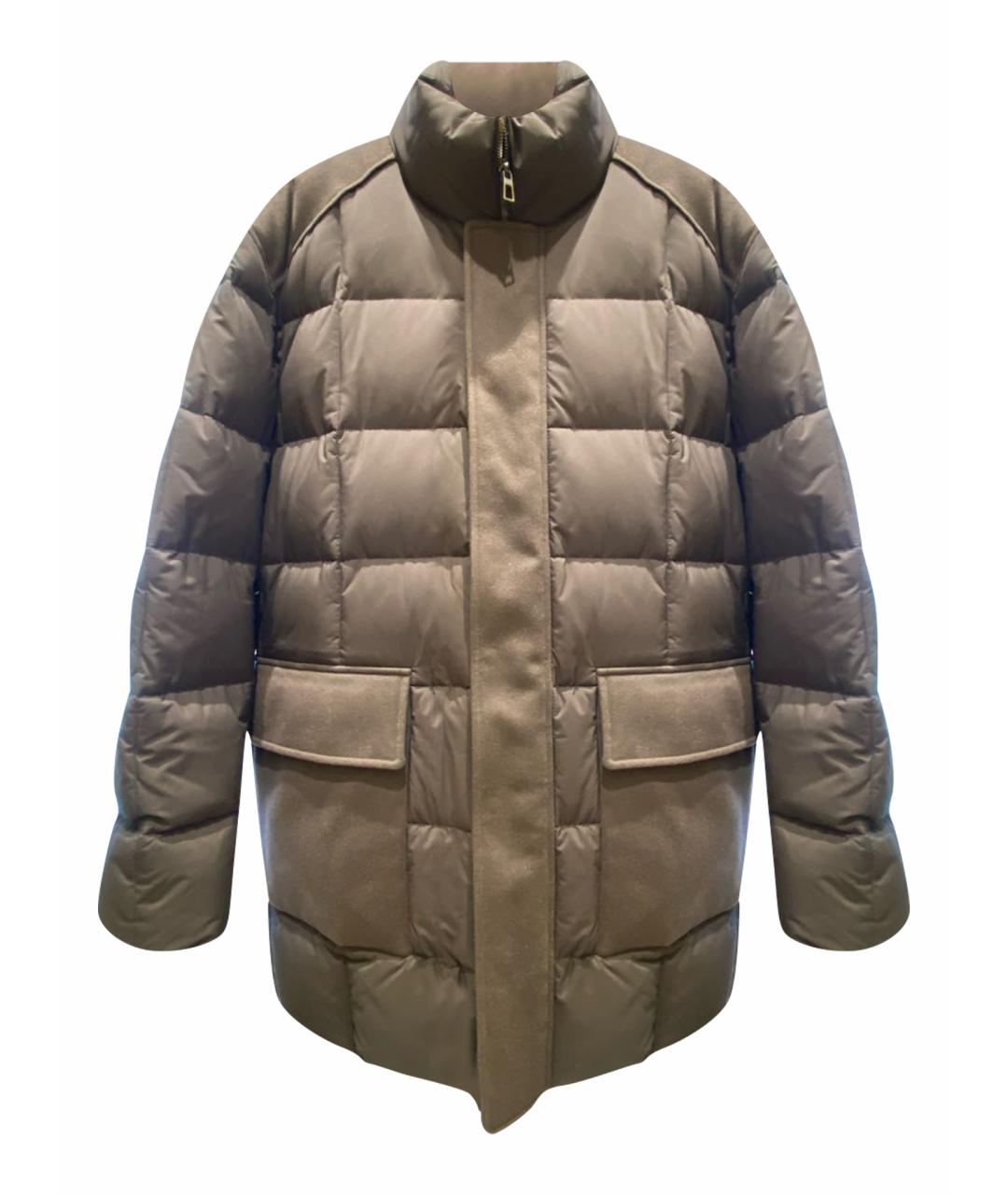 LORO PIANA Антрацитовый полиэстеровый пуховик, фото 1