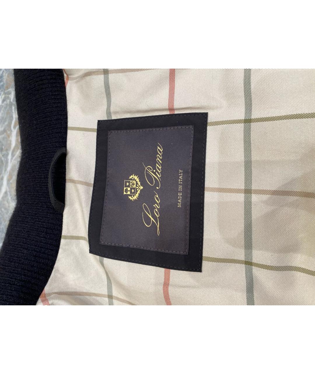 LORO PIANA Антрацитовый полиэстеровый пуховик, фото 3