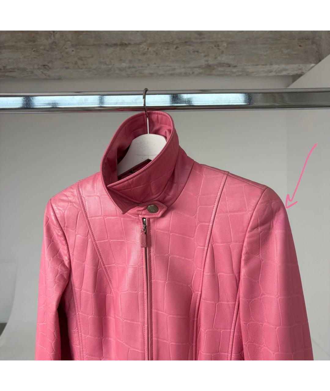 ESCADA Розовая кожаная куртка, фото 6
