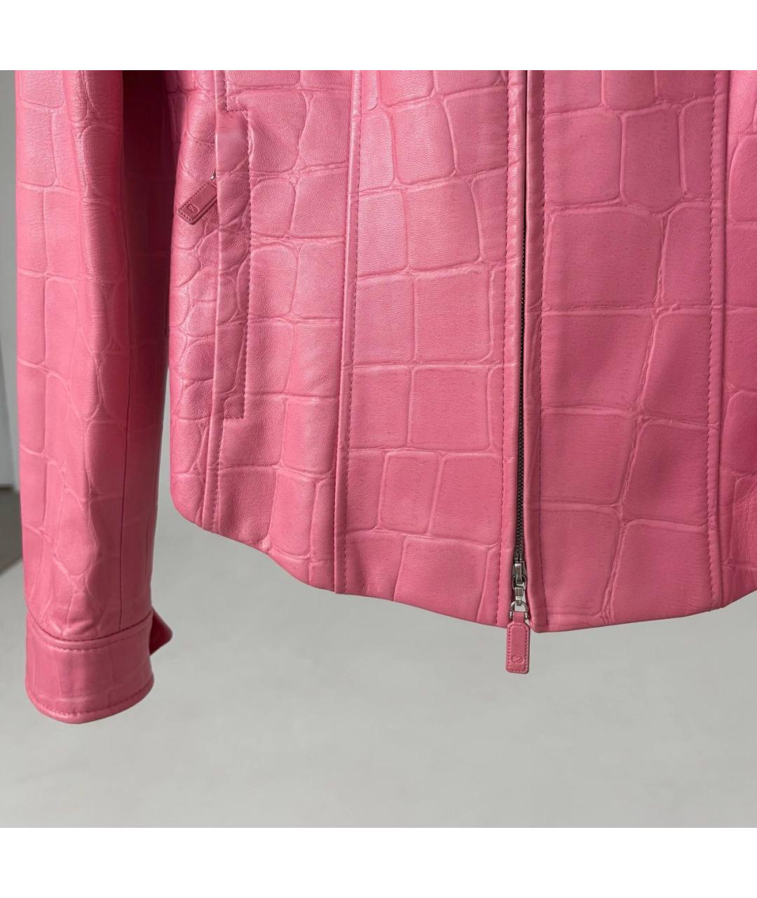 ESCADA Розовая кожаная куртка, фото 4
