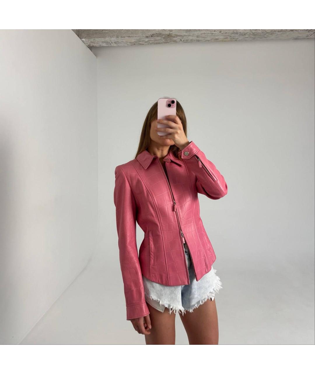 ESCADA Розовая кожаная куртка, фото 2