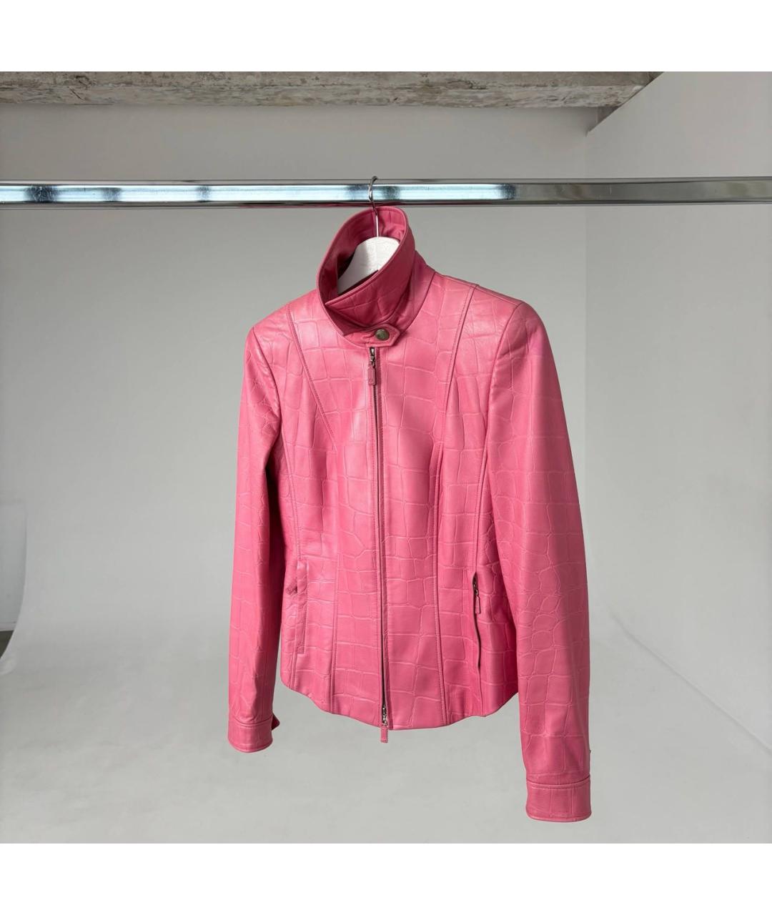 ESCADA Розовая кожаная куртка, фото 5