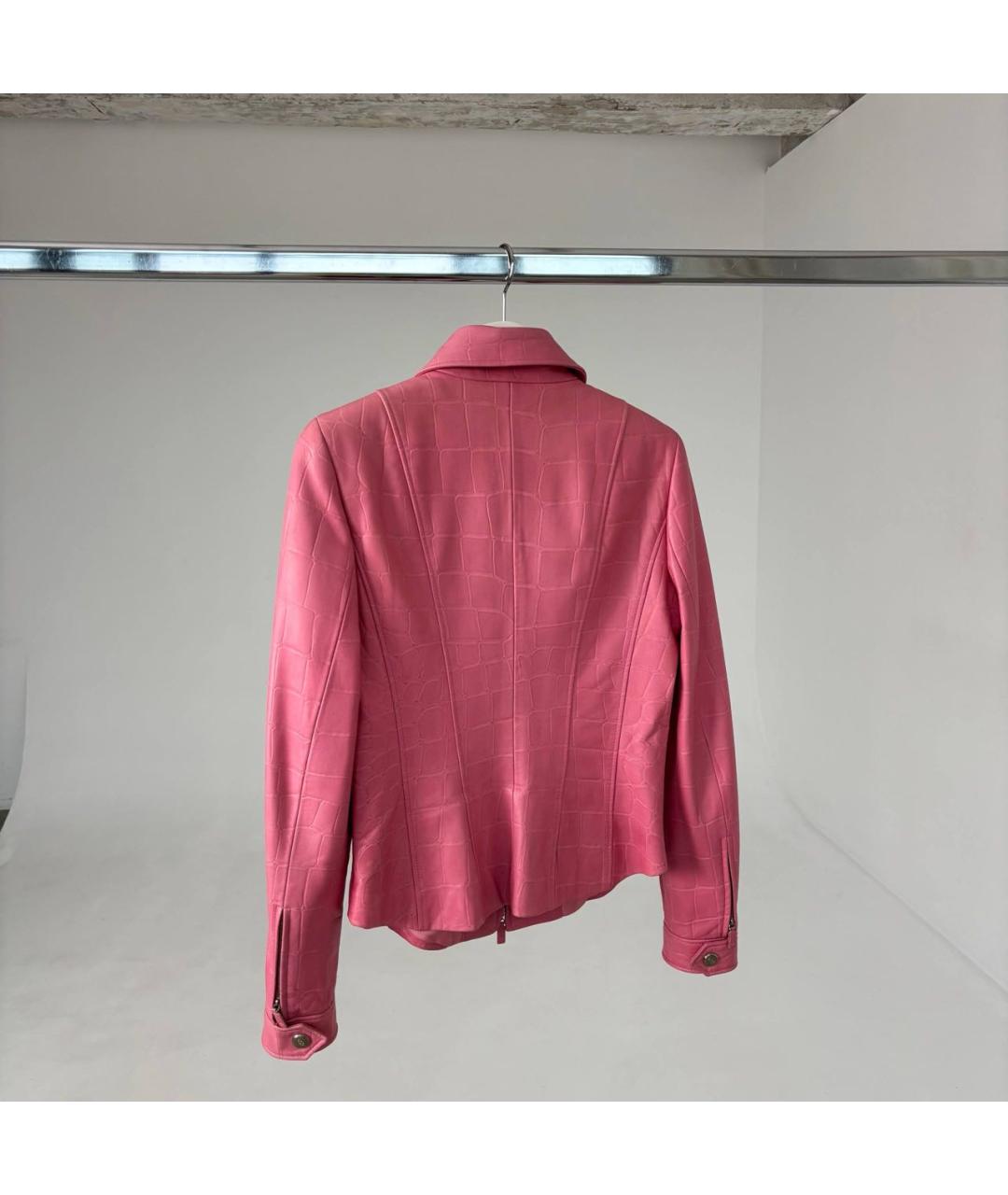 ESCADA Розовая кожаная куртка, фото 7