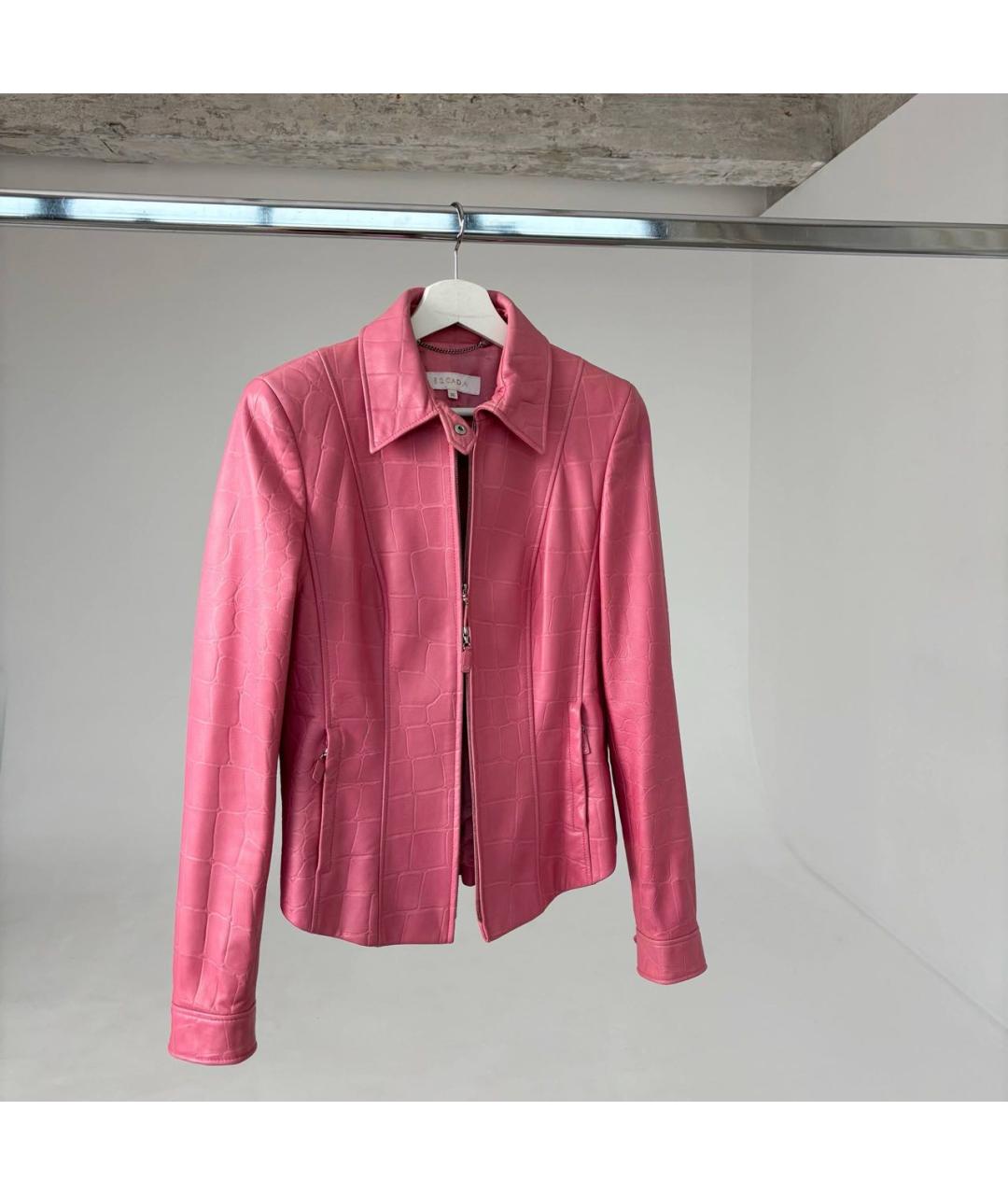 ESCADA Розовая кожаная куртка, фото 3