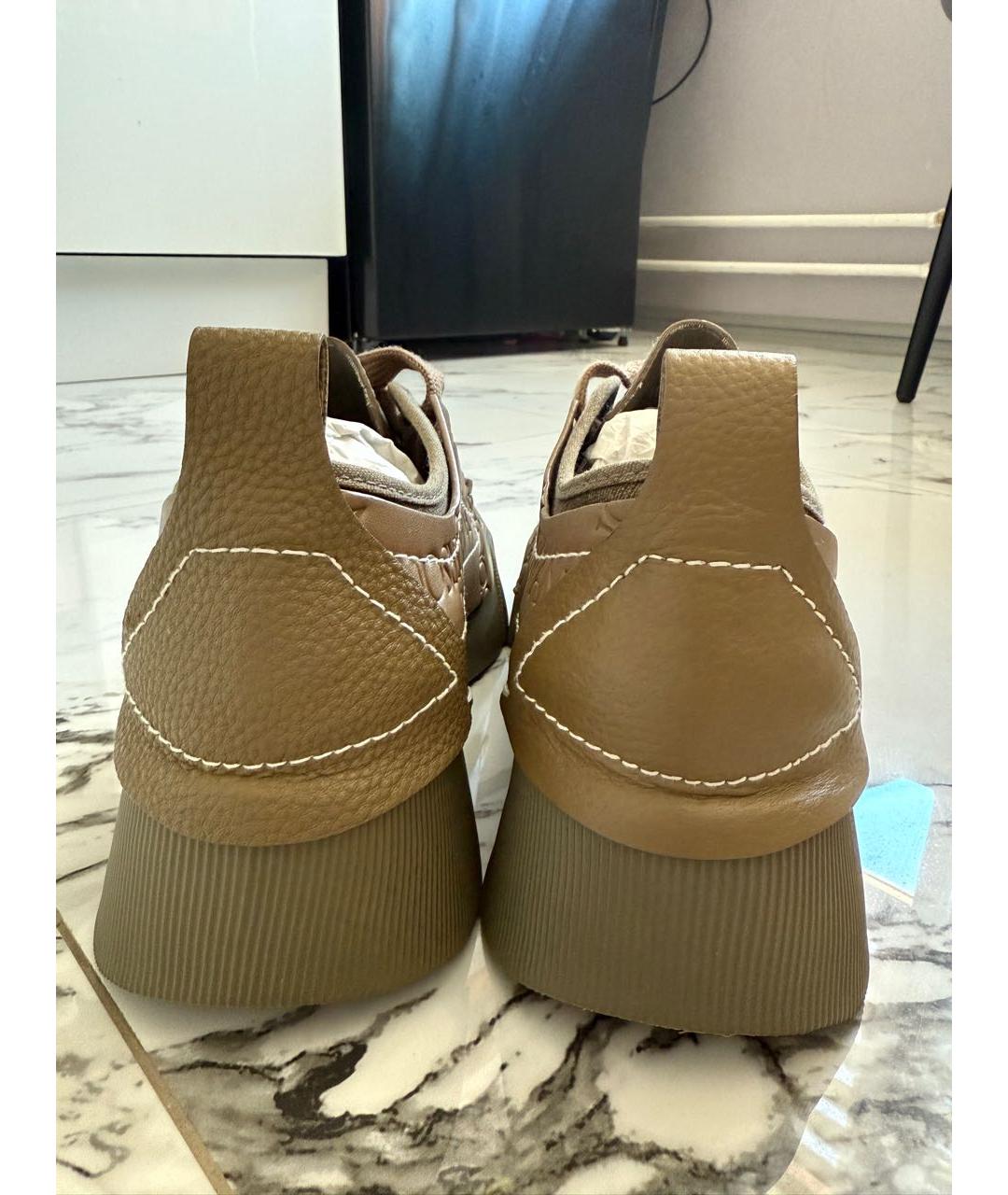 J.W.ANDERSON Хаки текстильные кеды, фото 4