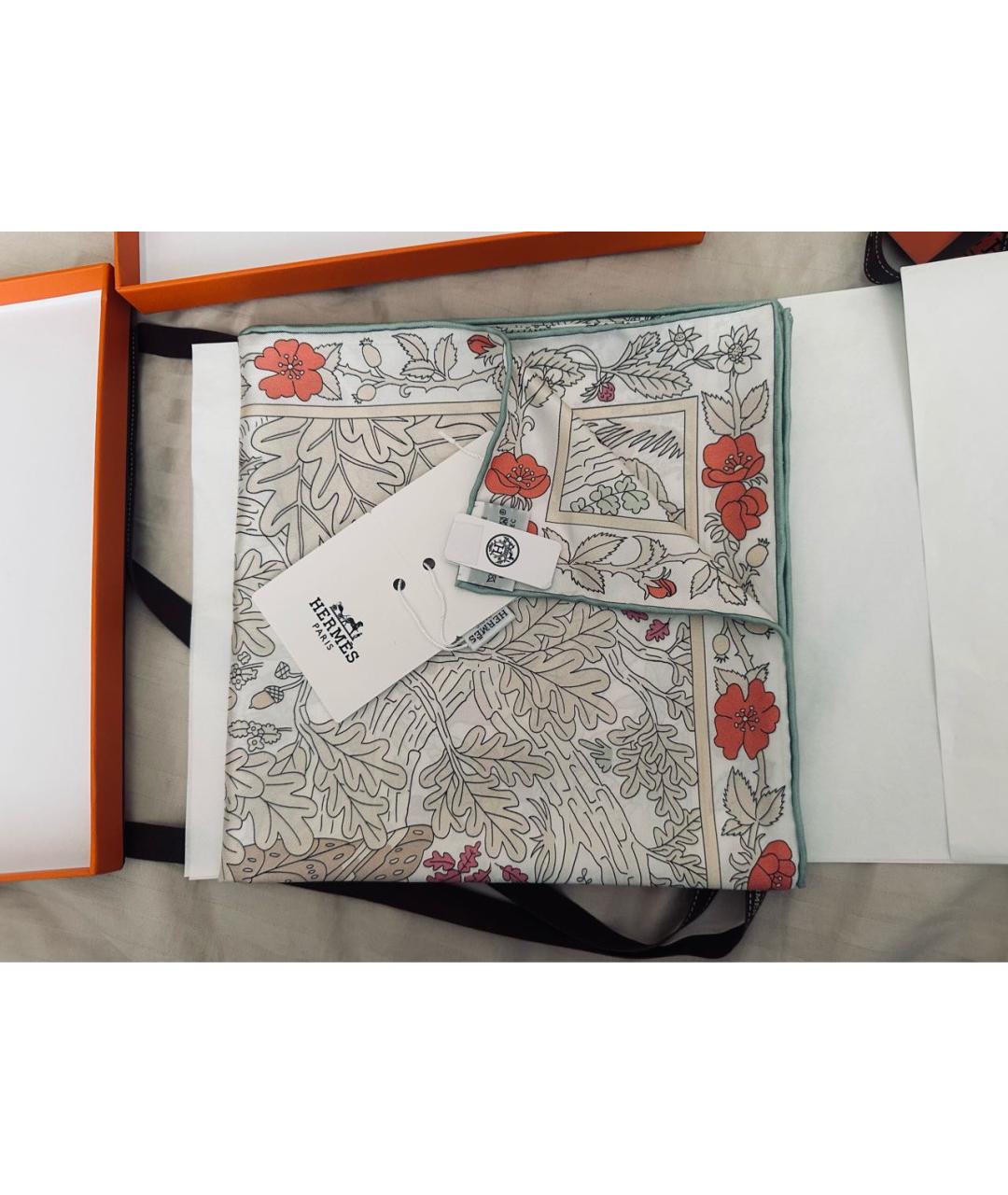 HERMES Мульти шелковый платок, фото 2