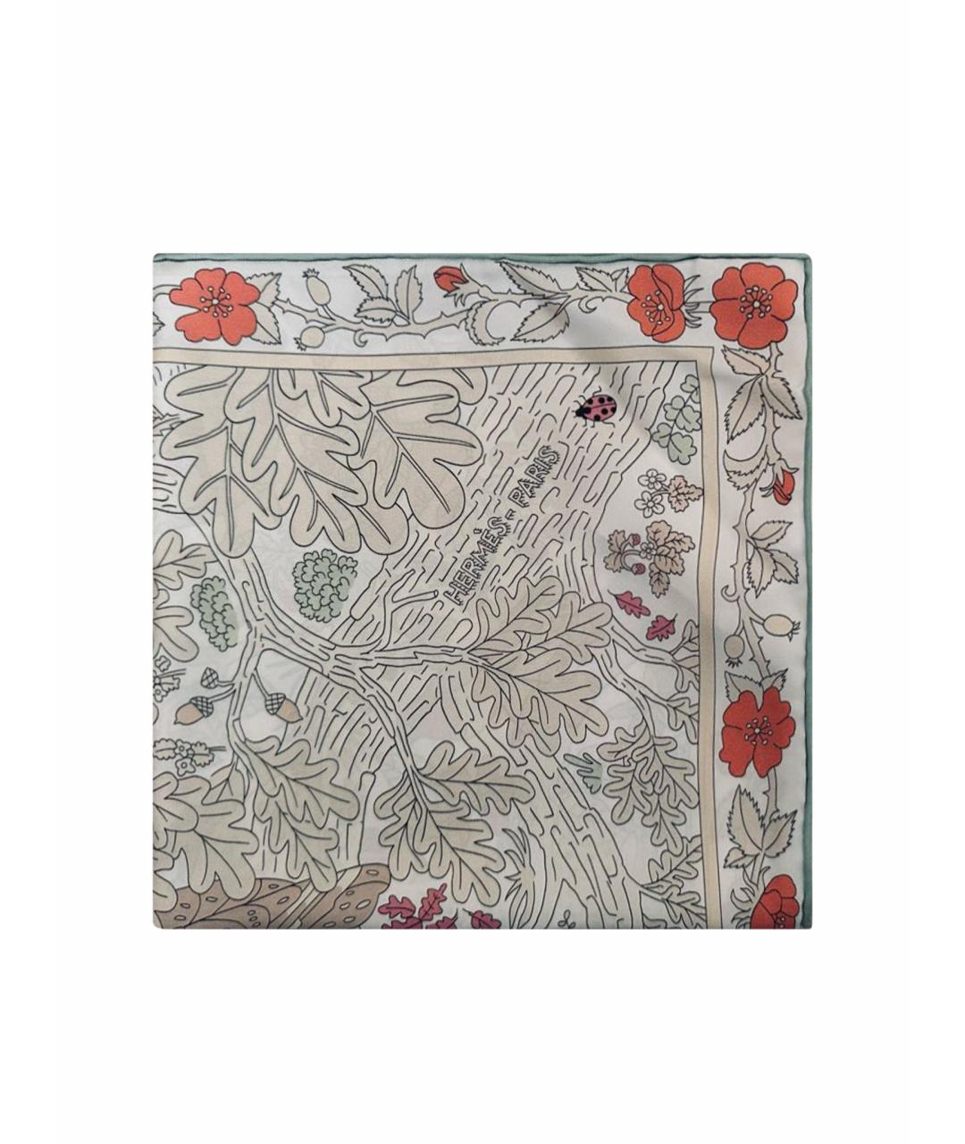 HERMES Мульти шелковый платок, фото 1
