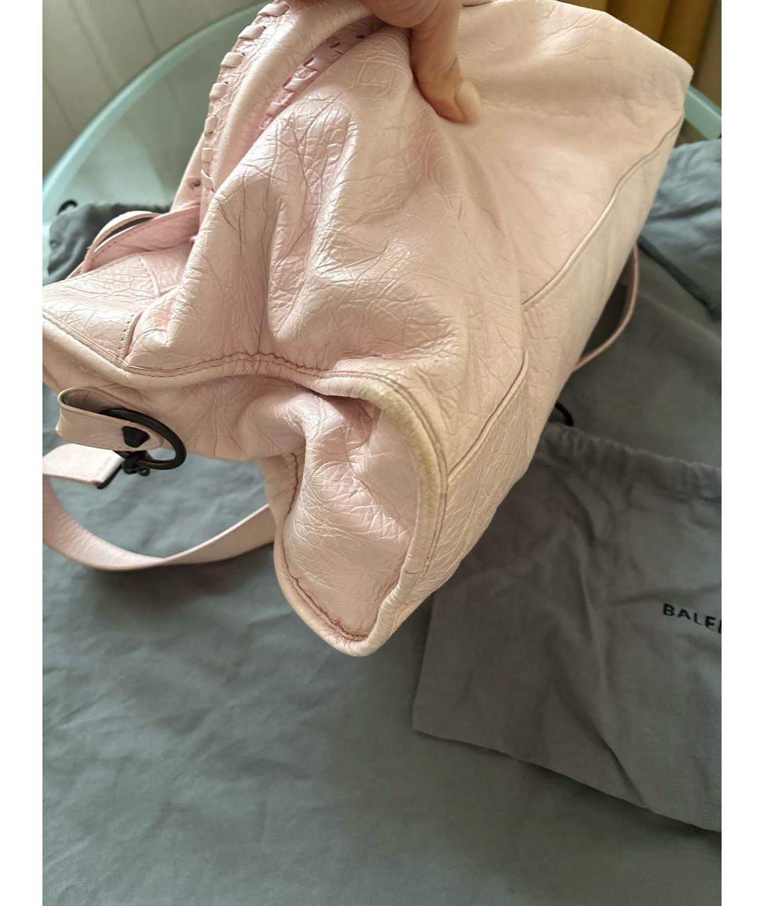 BALENCIAGA Розовая кожаная сумка через плечо, фото 8