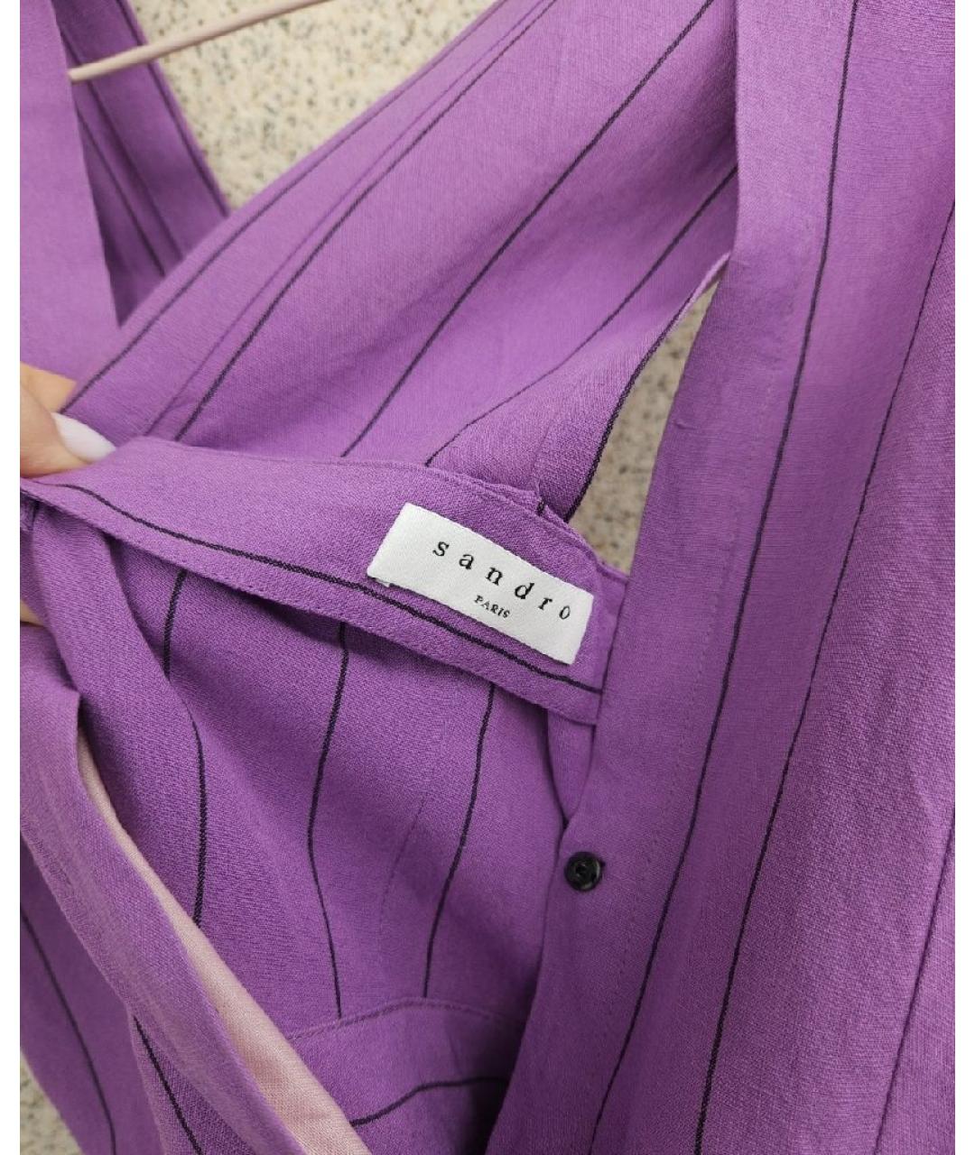 SANDRO Фиолетовый вискозный сарафан, фото 2