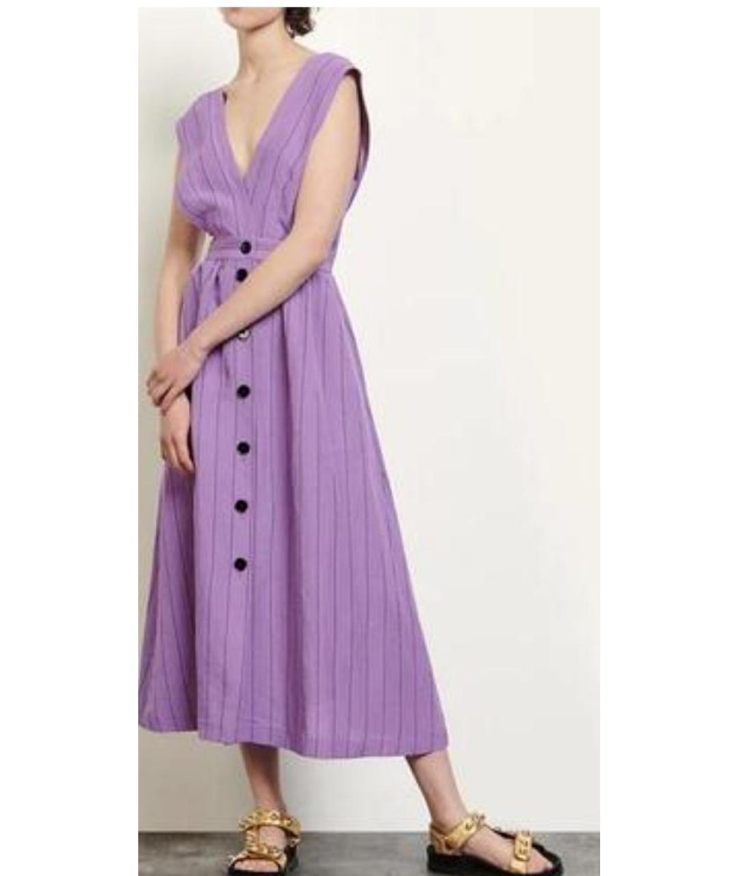 SANDRO Фиолетовый вискозный сарафан, фото 8