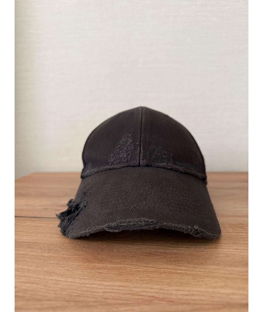 BALENCIAGA Антрацитовая хлопковая кепка/бейсболка, фото 9
