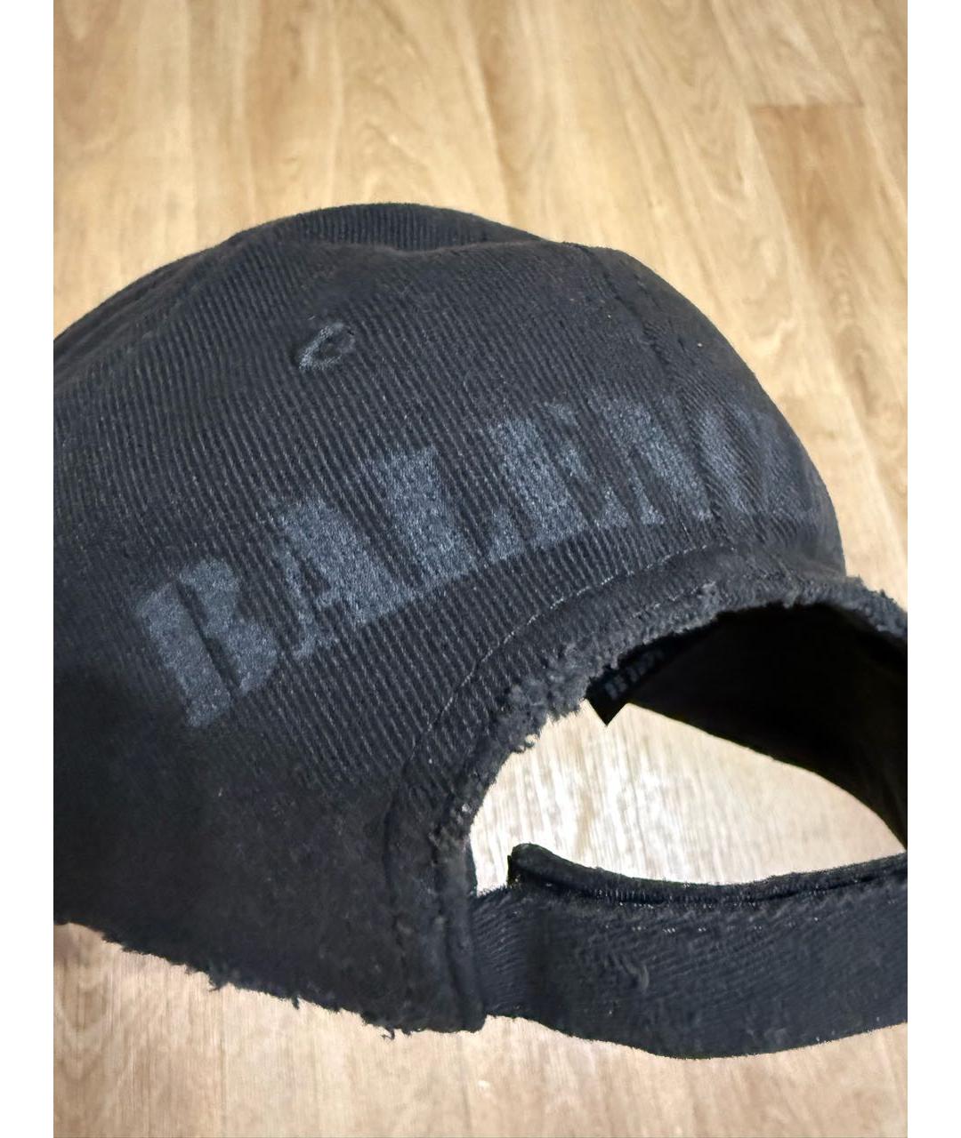 BALENCIAGA Антрацитовая хлопковая кепка/бейсболка, фото 4