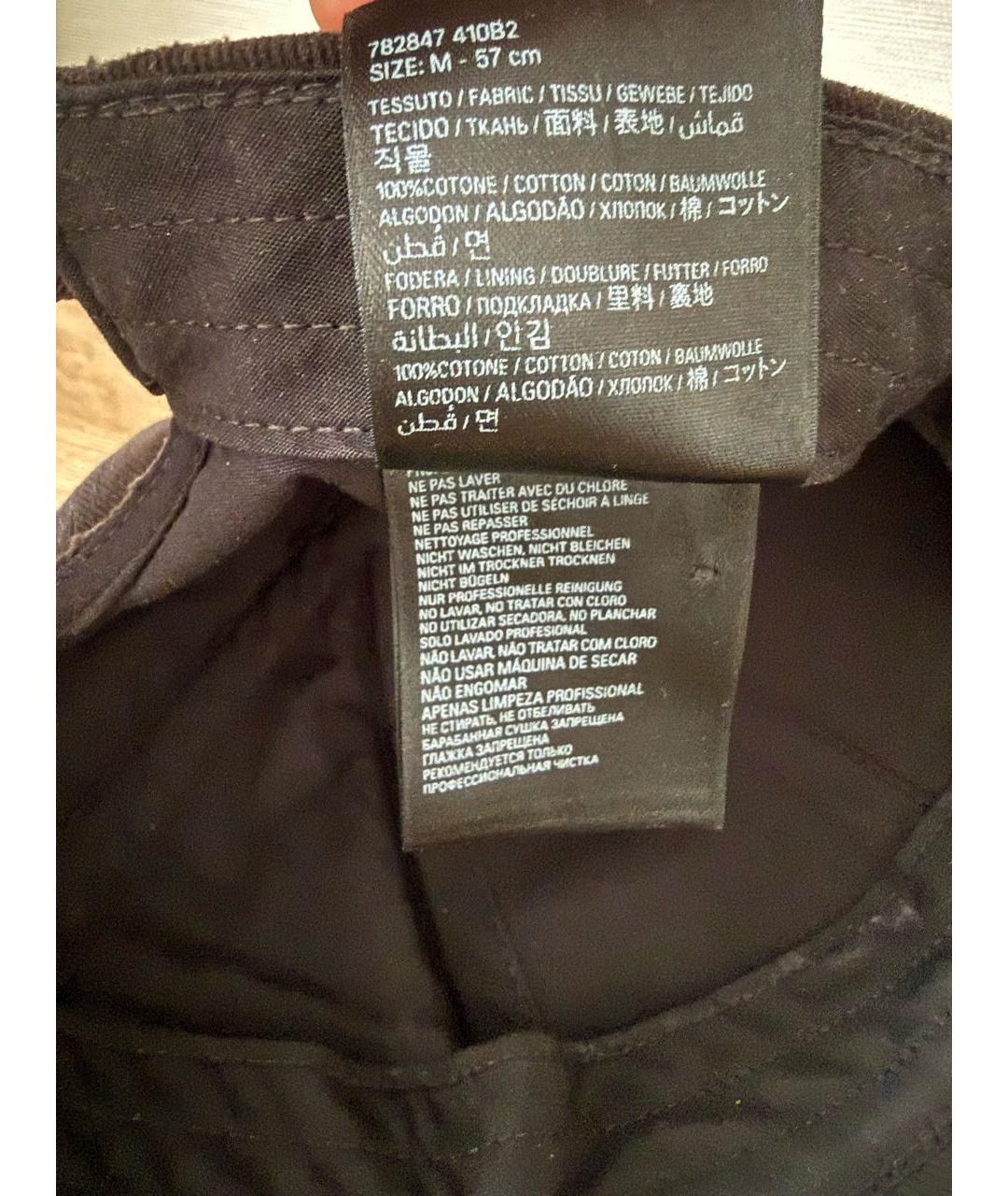 BALENCIAGA Антрацитовая хлопковая кепка/бейсболка, фото 8